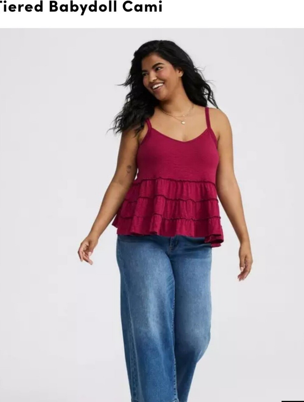 NWOT Tiered Babydoll Cami Torrid Size 2